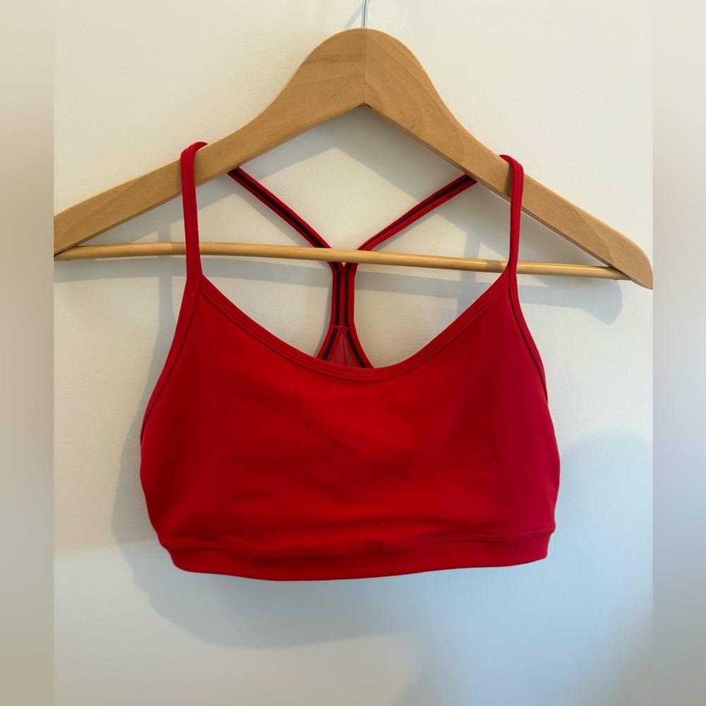 Lululemon Athletica Red Strappy Sports Bra